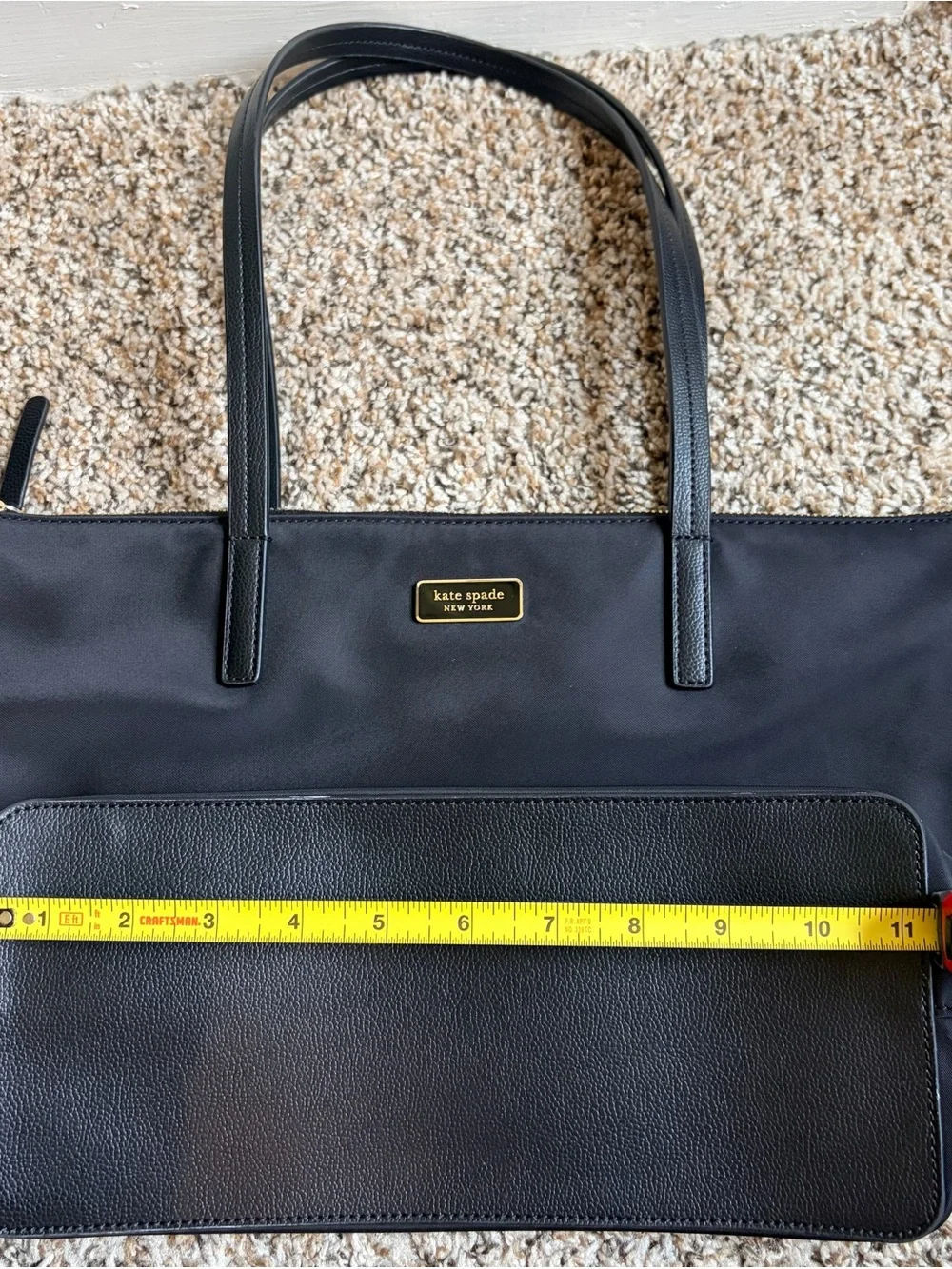Kate Spade Outlet Hayden Top Zip Tote — Black Nylon